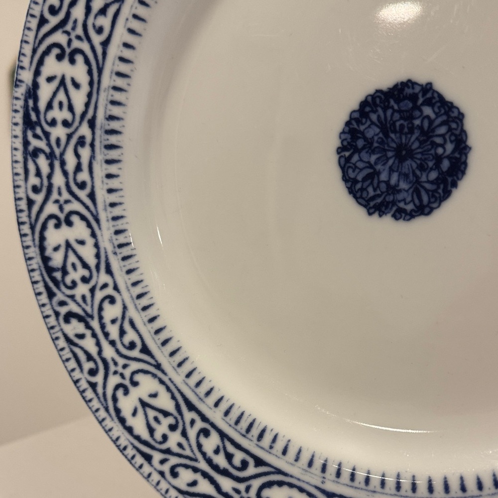 Anthropologie Blue and White Ceramic Dinner Plate Gallery Wall Plate Wall - Picture 2 of 7